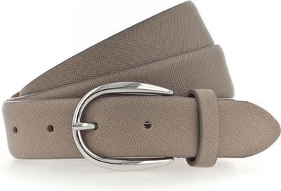 Vanzetti Leren Riem Classics 30mm Cambered Leather Belt W105 Taupe Grijs
