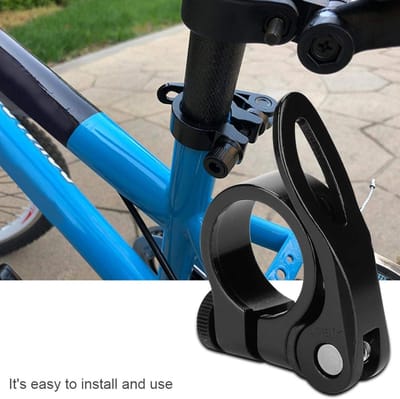Fiets Quick Release Zadelpenklem Aluminium 25.4mm Zadelpenklem voor Weg en Mountainbike - Zwart.