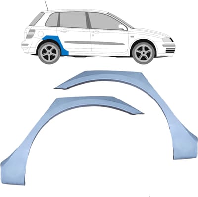 Reparatiepaneel achterspatbord voor Fiat Stilo 2001-2010 / Links + Rechts / Set
