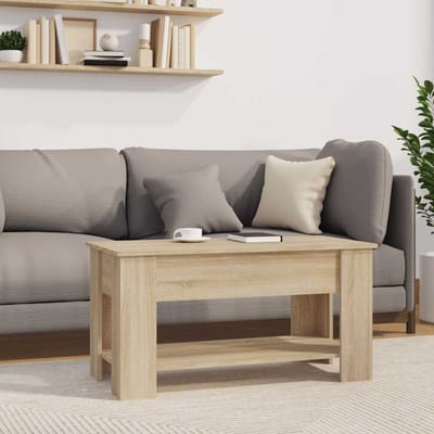 vidaXL - Salontafel - 101x49x52 - cm - bewerkt - hout - sonoma - eikenkleurig