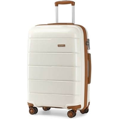 Beige koffer van Kono: 1 / Handbagagekoffer