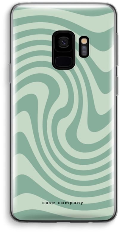 Case Company® - Hoesje geschikt voor Samsung Galaxy S9 hoesje - Swirl Groen - Soft Cover Telefoonhoesje - Bescherming aan alle Kanten en Schermrand