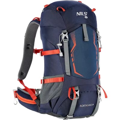NILS CAMP Northlake - Toeristische Rugzak - 30L+10L - Ademend Paneel - Blauwe Kleur