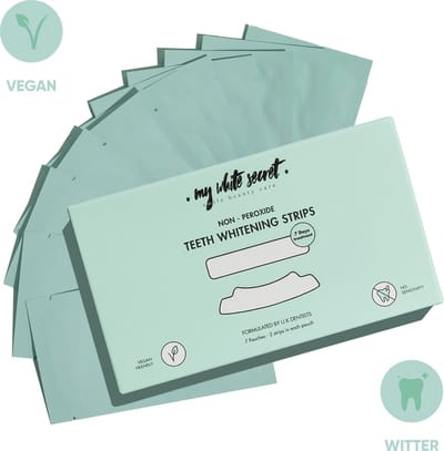 My White Secret® Tanden Bleekstrips - 7 Stuks Teeth Whitening Strips - Tandenbleekset Zonder Peroxide - Verwijderd Verkleuring - Tanden Bleken