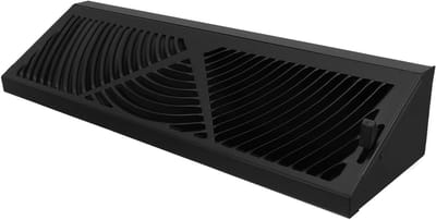 Metalen Vloerrooster - Ventilatiepaneel - Luchtverdeling Verbeteren - Met Afneembaar Scherm - 15x4.6 Inch - Zwart
