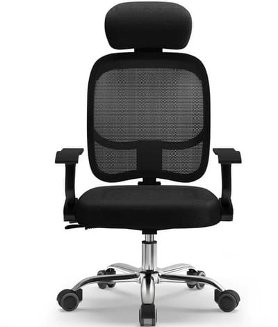 Saikefy Bureaustoel - Ergonomische Bureaustoel - Verstelbare hoogte van de rugleuning en de hoofdhouder - Max. Kanteling 135° - ademend - Max. Belasting 150 kg