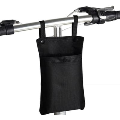 Sac de Guidon de Vélo Étanche Pochette de Vélo avec Poche en Maille Sac Avant de Vélo Sac pour Téléphone pour Vélo de Montagne Vélo de Route Scooter black