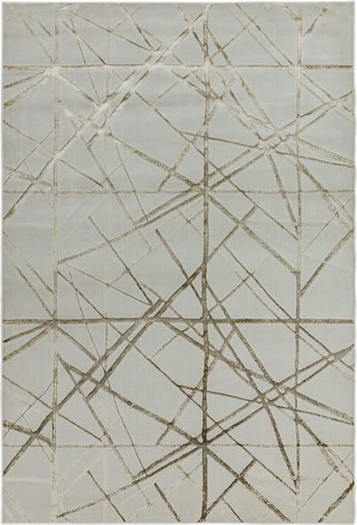 Easy Living - Aurora-au13-Mica Vloerkleed - 200x290  - Rechthoek - Laagpolig Tapijt - Modern - Grijs, Zilver