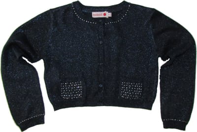 Boboli Meisjes Feest Vest Met Glitters - Blauw - Maat 92