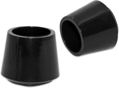16x Ronde Stoelpootdoppen Zwart - 18mm Rubber Vloerbeschermers voor Meubels en Tafels
