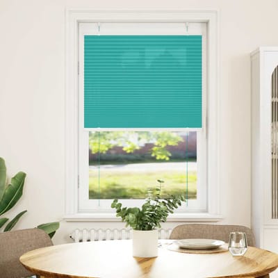 vidaXL - Plissé - rolgordijn - 75x100 - cm - stofbreedte - 74,4 - cm - petrol - groen
