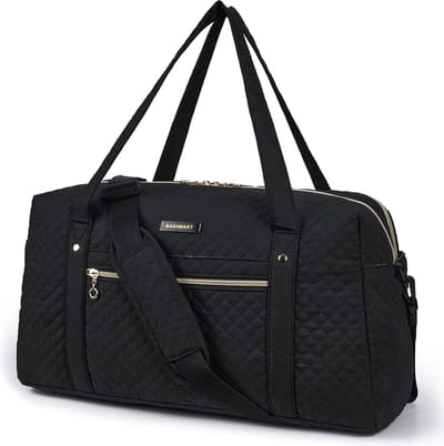 reistas handbagage, weekendtas voor dames, grote draagtas met schoenenvak, laptopvak, elektronica, zwart