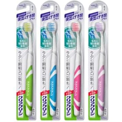 Kao - Clear Clean Tooth Surface & Gap Plus Compact Toothbrush 1 pc - Random Color - Normal