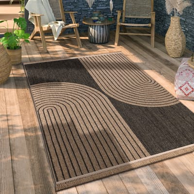 Paco Home Buiten Vloerkleed Voor Balkon Terras Keuken Tapijt Boho Bloemen Geometrisch 160x220 cm