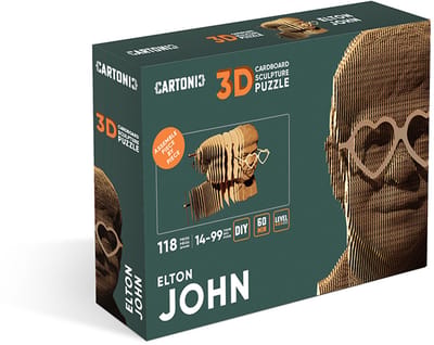 CARTONIC -Elton John-3D puzzel- Speelgoed- Puzzel-DIY- Creatief- Karton- Kinderen en volwassen- 3D- puzzel