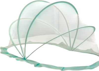 Opvouwbaar Babybedje met Klamboe – Pop-Up Reis Babybed Tent met Insectennet, Zonnescherm en UV-Bescherming, Draagbaar Baby Campingbed zonder Installatie - Groen