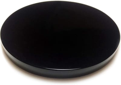 Obsidiaan Spiegel - Waarzeggerij Spiegel - Spirituele Praktijk - 100% Natuurlijk Obsidiaan - 100 mm Diameter - Zwart