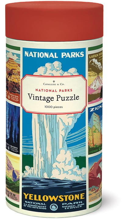 Vintage Puzzel National Parks Posters - 1000 stukjes - Cavallini & Co - Legpuzzel National Parks