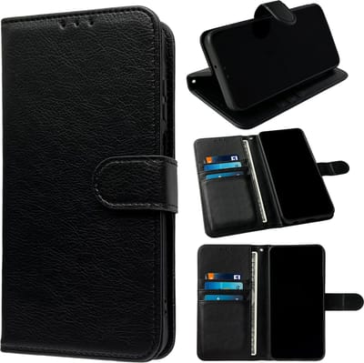 Casemania Hoesje Geschikt voor Apple iPhone 16e - Zwart - Portemonnee Book Case