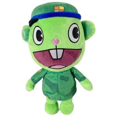 28CM Kawaii Happy Tree Friends Peluche Anime HTF Flippy Poupées Remplies Oreiller Doux Pour Enfants Anniversaire Cadeaux de Noël green