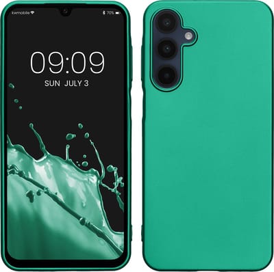 kwmobile telefoonhoesje geschikt voor Samsung Galaxy A16 5G - Hoesje voor smartphone - Back cover in metallic donkergroen