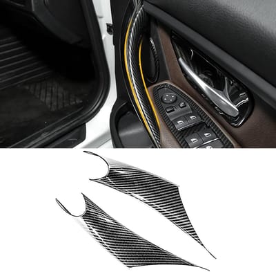 2 Stuks Deurhendel Covers voor BMW 3/4 Serie F30/F31/F34/F80 320i 328i 330i 335i F32/F33/F36 428i 435i van Koolstofvezel, Perfecte Pasvorm en Duurzaam Ontwerp
