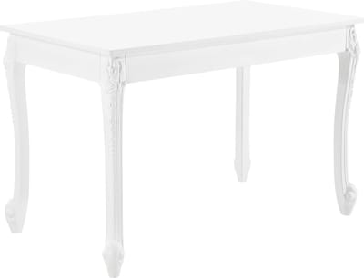 Eettafel Lüneburg 116x66x76 cm landelijk MDF en kunststof wit
