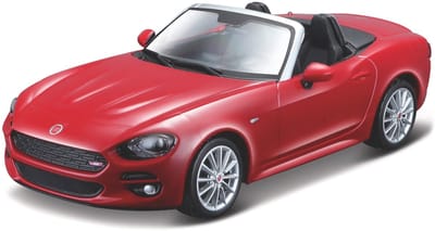 Bburago FIAT 124 - Modelauto - Schaal 1:43 - Rood