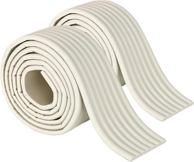 Allecto Plus - Zelfklevende Randbescherming 4 meter x 80mm - Anti-botsingsstrepen - Randbescherming Baby - Kasten Tafel Meubels - Wit - Kinderveiligheid
