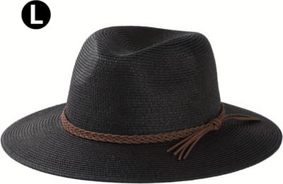 Livano Zonnehoed - Reishoed - UV Beschermende Hoed - Bucket Hat - Festival - Pet - Hoedje Voor Dames & Heren - Hoofdbescherming - Zwart - Maat L
