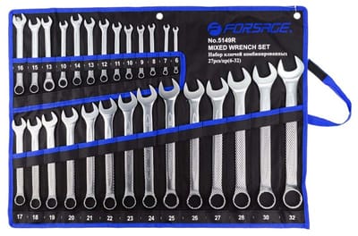 FORSAGE F-5149R - Set van Universele Sleutels - 27 Delig - Chroom-vanadium Staal - Etui
