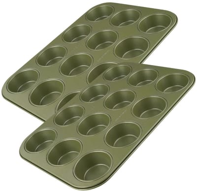 Set van 2 Muffinvormen 12 holtes 38 x 26 cm Zenker Green Vision