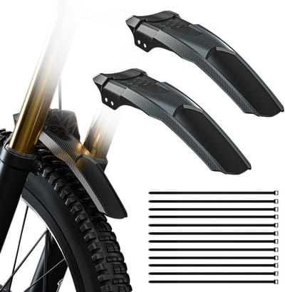 Fietsspatborden voor mountainbikes en stadsfietsen, afneembaar en boorvrij, universeel 24-29 inch, 2 stuks
