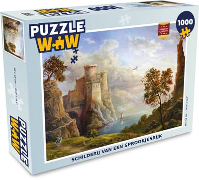 Puzzel Schilderij van een sprookjesrijk - Legpuzzel - Puzzel 1000 stukjes volwassenen