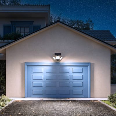 Philips UltraEfficient Zyren Wandlamp - Solar Beveiligingslamp - Floodlight - Bewegingssensor - Helder wit licht: 5000K - 24,5W - Zwart - Twee lichtstanden - Schemersensor - Zonne-energie - Waterbestendig