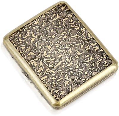 JeiibrZui Gouden Sigarettenetui - 20 Stuks Capaciteit - Compacte Metalen Houder voor Zak of Tas - Elegant Cadeau voor Rokers in Goudkleur