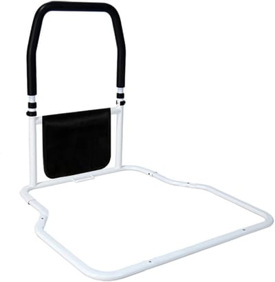 Verstelbare Bedrail - Nachtkastje Vangrail - Veilig In- en Uitstappen - Gevoerde Armleuning - 62 x 57 x 57 cm
