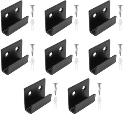 Dailygoods- Spiegelbeugels Heavy Duty - U-beugel - Roestvrij Staal - 8 Stuks - Bevestigingsschroeven - Maximaal 20 kg per stuk - Haak