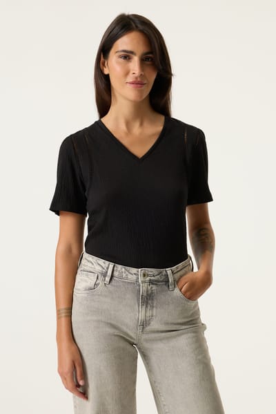 Garcia Ladies T-shirt Ss Black Taglia: XS | Maglie Sportivi Outlet | Donna | Nero