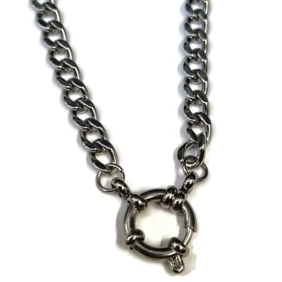 Dames Bedelketting - Stalen gourmetschakel - 40cm - 5mm - charms