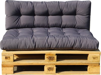 set van 2 antracietgrijze buitenkussens - red deco - riouga