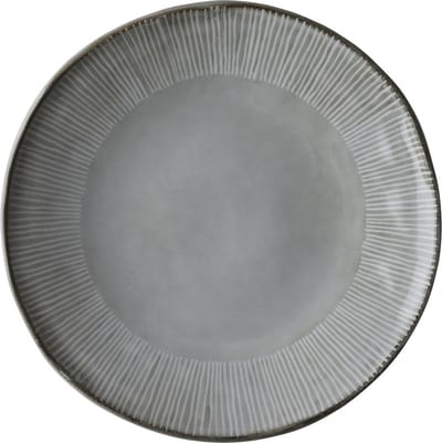 Dutch Rose Organic Borden Ø 21,5 cm - Ontbijtborden - Stoneware Handgemaakt - Licht Grijs