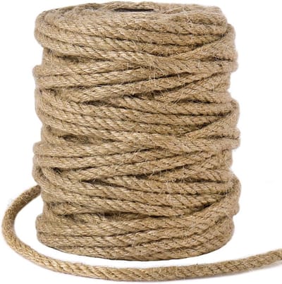 5mm Jute Touw, 98 Voeten Natuurlijke Twisted Jute Macrame Koord voor Tuin, Geschenken, DIY Ambachten