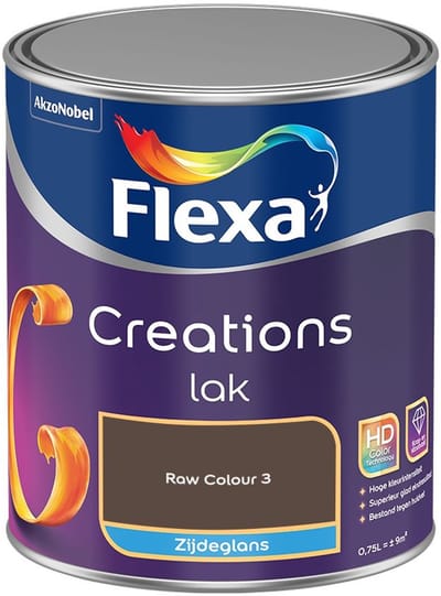 Flexa - Creations Lak Zijdeglans - Raw Colour 3 - Mengverf - 750 Ml