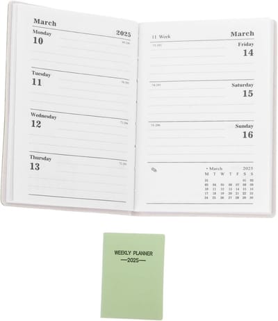 Weekplanner 2025 Pocketformaat Hardcover - Schema Agenda voor Thuis en Kantoor