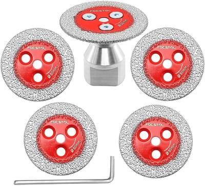 Diamant doorslijpschijven voor tegels - 5 stuks - Mini diamantschijven 50 mm met M14 schroefdraadflens
