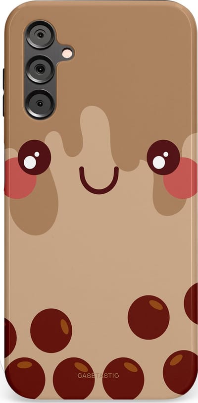 Casetastic Hoesje Geschikt voor Samsung A14 (5G/4G) - Stijlvolle Beschermende Duo-layer Case - Smeltende choco bolletjes