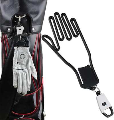 Golfhandschoen Houder - Droogrek Sport - Handschoenen Onderhoud - Universele Pasvorm - 11.3 x 10.6 cm - Wit
