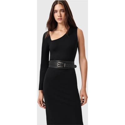 AllSaints Agatha Alcor Belt Black/warm Brass Taglia: M-L | Cinture Outlet | Donna | Nero