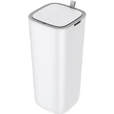 EKO Morandi Smart sensor afvalbak, kunststof, touch bedieningspaneel, geurdicht, B 271 x D 271 x H 591 mm, 30 liter, wit